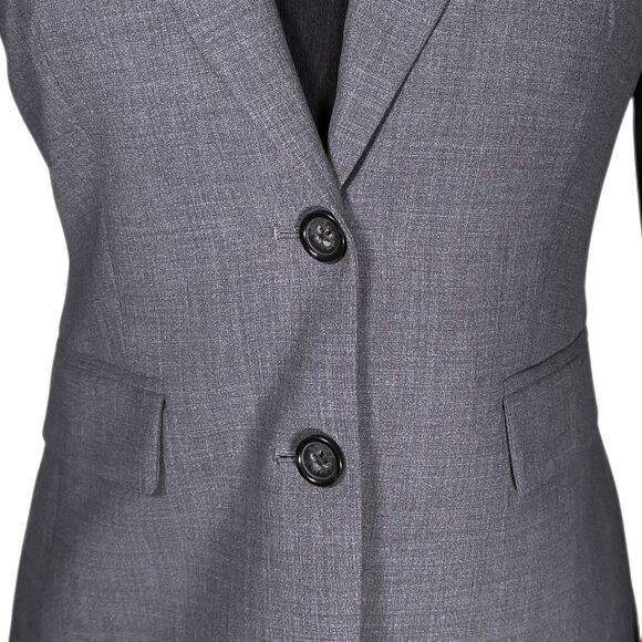 Banana Republic Women's Blazer Gray Wool Stretch Office Business Suit Jacket 6 - Picture 4 of 10